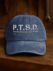 Unisex PTSD Awareness Veteran Printed Hat trupatriotic