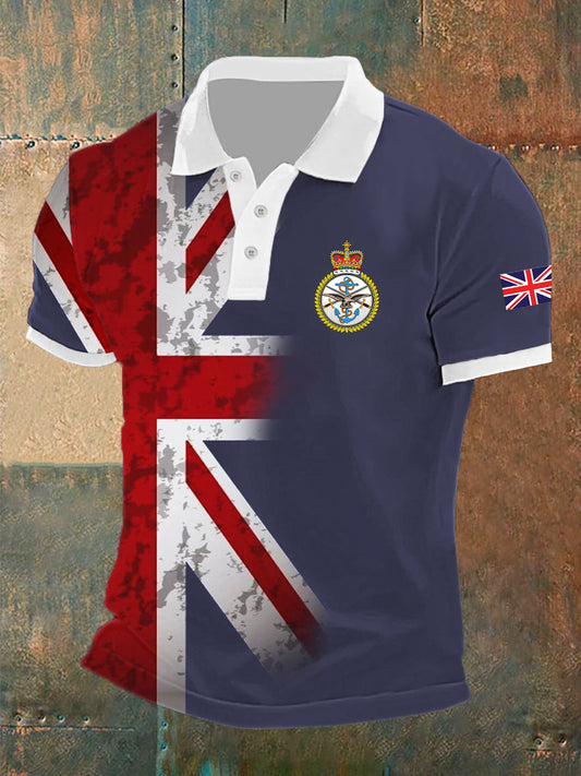 Men's BRITISH ARMED FORCES Print Casual Short Sleeve Top trupatriotic