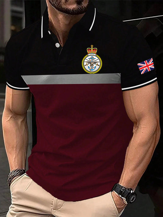 Men's BRITISH ARMED FORCES Print Casual Short Sleeve Top trupatriotic