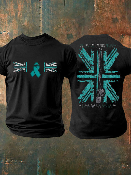 Men's PTSD Awareness Veteran Printed T-shirt trupatriotic