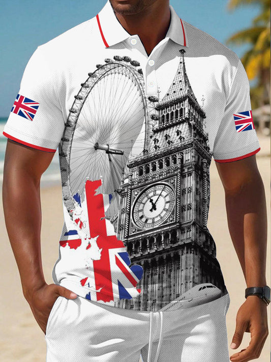 Men's Vintage England Flag Casual Shirt trupatriotic