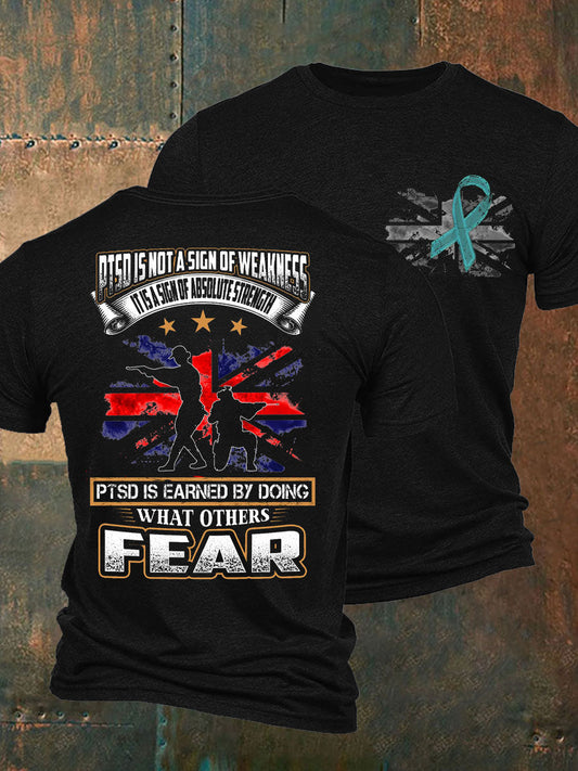 Men's PTSD Awareness Veteran T-shirt trupatriotic