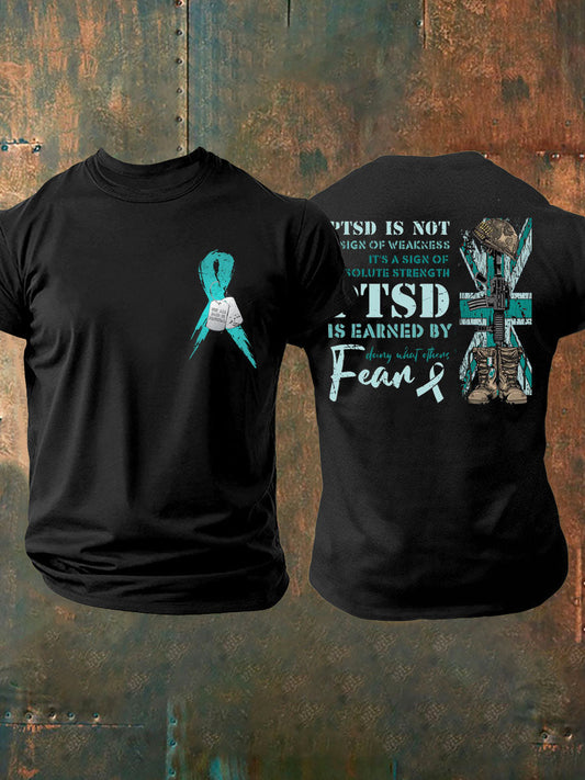 Men's PTSD Awareness Veteran T-shirt trupatriotic