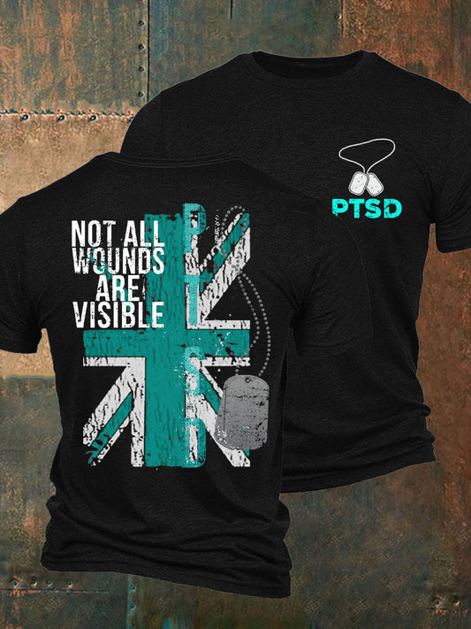 Men's PTSD Awareness Veteran T-shirt trupatriotic