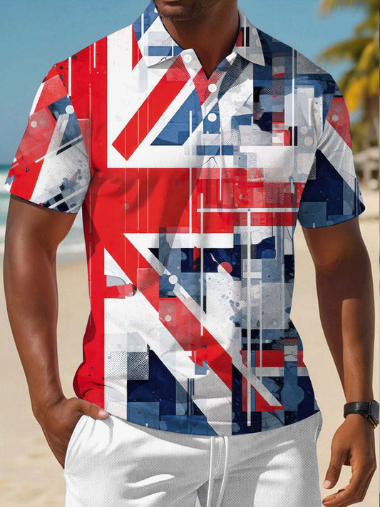 Men's Vintage England Flag Casual Shirt trupatriotic