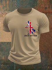 Men's UK Flag Patriotic Printed T-shirt trupatriotic