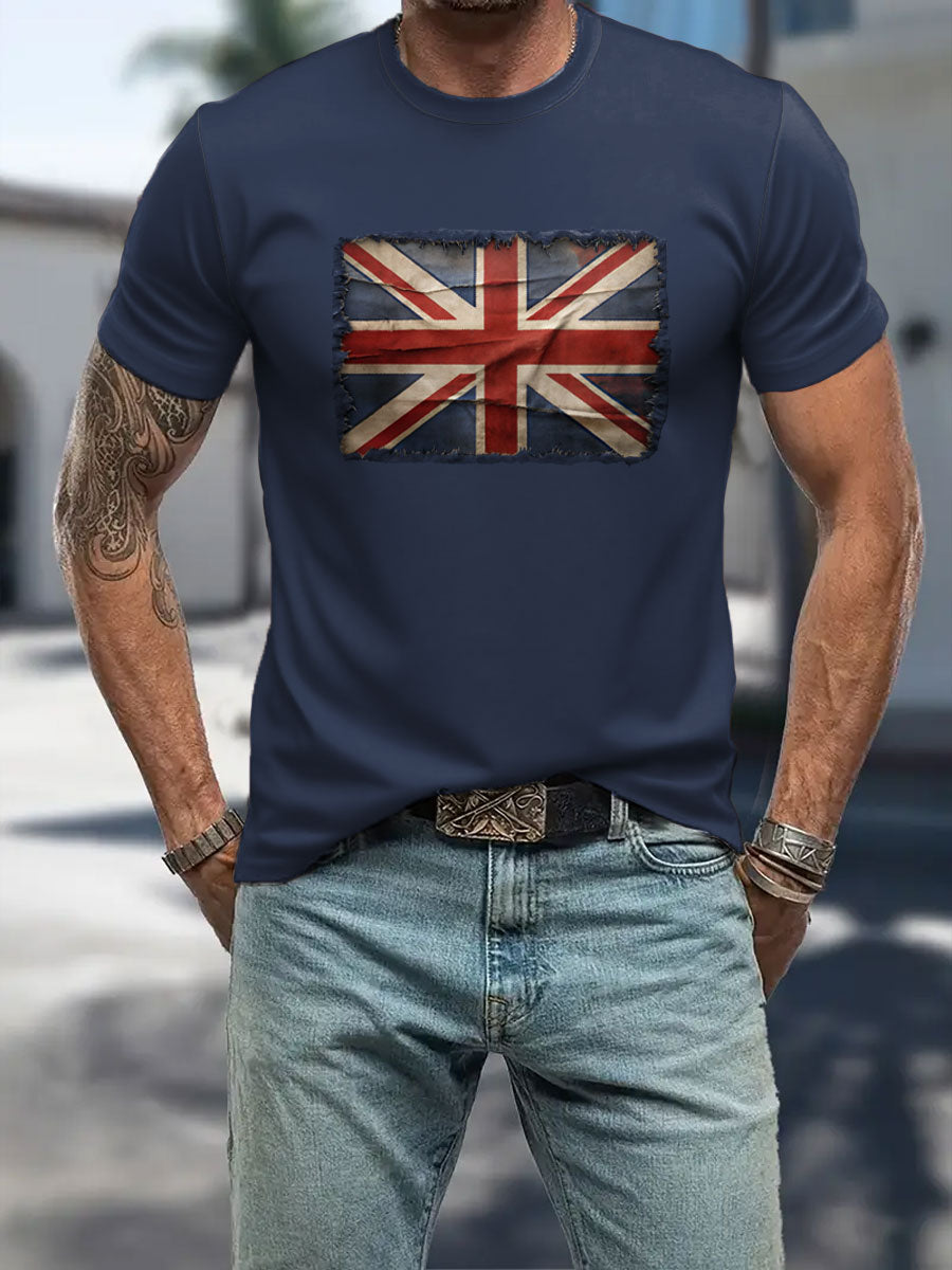 Men's UK Patriotic Flag Printed T-shirt trupatriotic