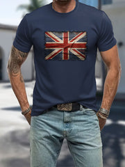 Men's UK Patriotic Flag Printed T-shirt trupatriotic