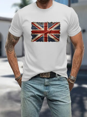 Men's UK Patriotic Flag Printed T-shirt trupatriotic