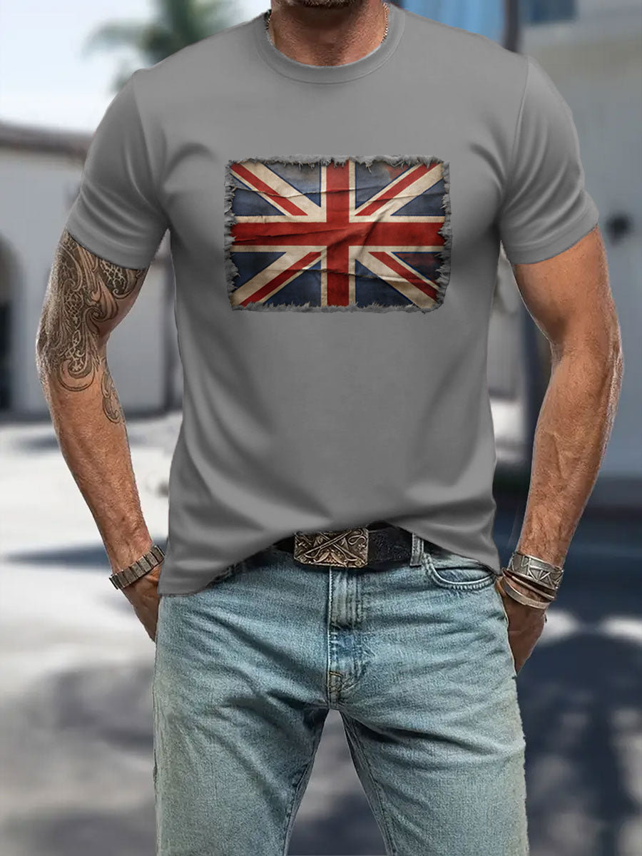 Men's UK Patriotic Flag Printed T-shirt trupatriotic