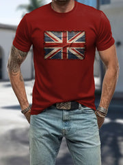 Men's UK Patriotic Flag Printed T-shirt trupatriotic