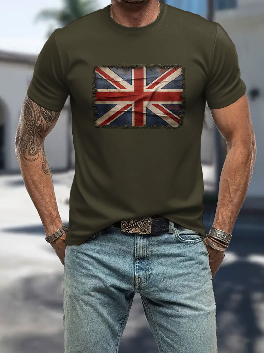 Men's UK Patriotic Flag Printed T-shirt trupatriotic