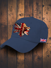 Unisex UK Flag Lion Printed Hat trupatriotic