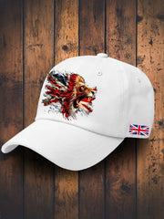 Unisex UK Flag Lion Printed Hat trupatriotic