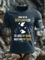 Men's Scotland United Kingdom Imitation Cotton Short-Sleeved Printed T-shirt trupatriotic