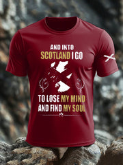 Men's Scotland United Kingdom Imitation Cotton Short-Sleeved Printed T-shirt trupatriotic