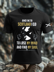 Men's Scotland United Kingdom Imitation Cotton Short-Sleeved Printed T-shirt trupatriotic