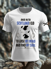 Men's Scotland United Kingdom Imitation Cotton Short-Sleeved Printed T-shirt trupatriotic