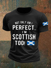 Men's Scotland United Kingdom Imitation Cotton Short-Sleeved Printed T-shirt trupatriotic