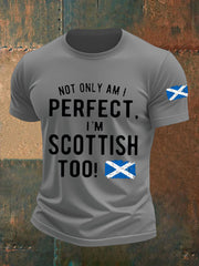 Men's Scotland United Kingdom Imitation Cotton Short-Sleeved Printed T-shirt trupatriotic