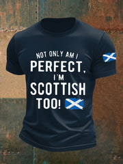 Men's Scotland United Kingdom Imitation Cotton Short-Sleeved Printed T-shirt trupatriotic