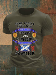 Men's Scotland United Kingdom Imitation Cotton Short-Sleeved Printed T-shirt trupatriotic