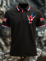 Men's British Flag Short Sleeve Shirt trupatriotic