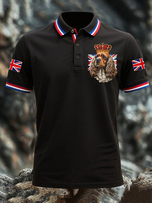 Men's Cavalier King Charles Spaniel Dog Short Sleeve Shirt trupatriotic