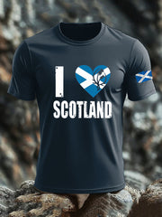 Men's Scotland United Kingdom Imitation Cotton Short-Sleeved Printed T-shirt trupatriotic