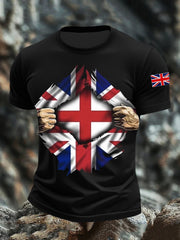 Men's British Flag Short Sleeves T-shirt trupatriotic