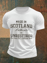 Men's Scotland United Kingdom Imitation Cotton Short-Sleeved Printed T-shirt trupatriotic