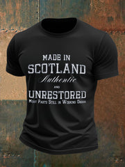 Men's Scotland United Kingdom Imitation Cotton Short-Sleeved Printed T-shirt trupatriotic