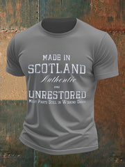 Men's Scotland United Kingdom Imitation Cotton Short-Sleeved Printed T-shirt trupatriotic