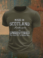 Men's Scotland United Kingdom Imitation Cotton Short-Sleeved Printed T-shirt trupatriotic