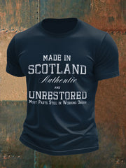 Men's Scotland United Kingdom Imitation Cotton Short-Sleeved Printed T-shirt trupatriotic