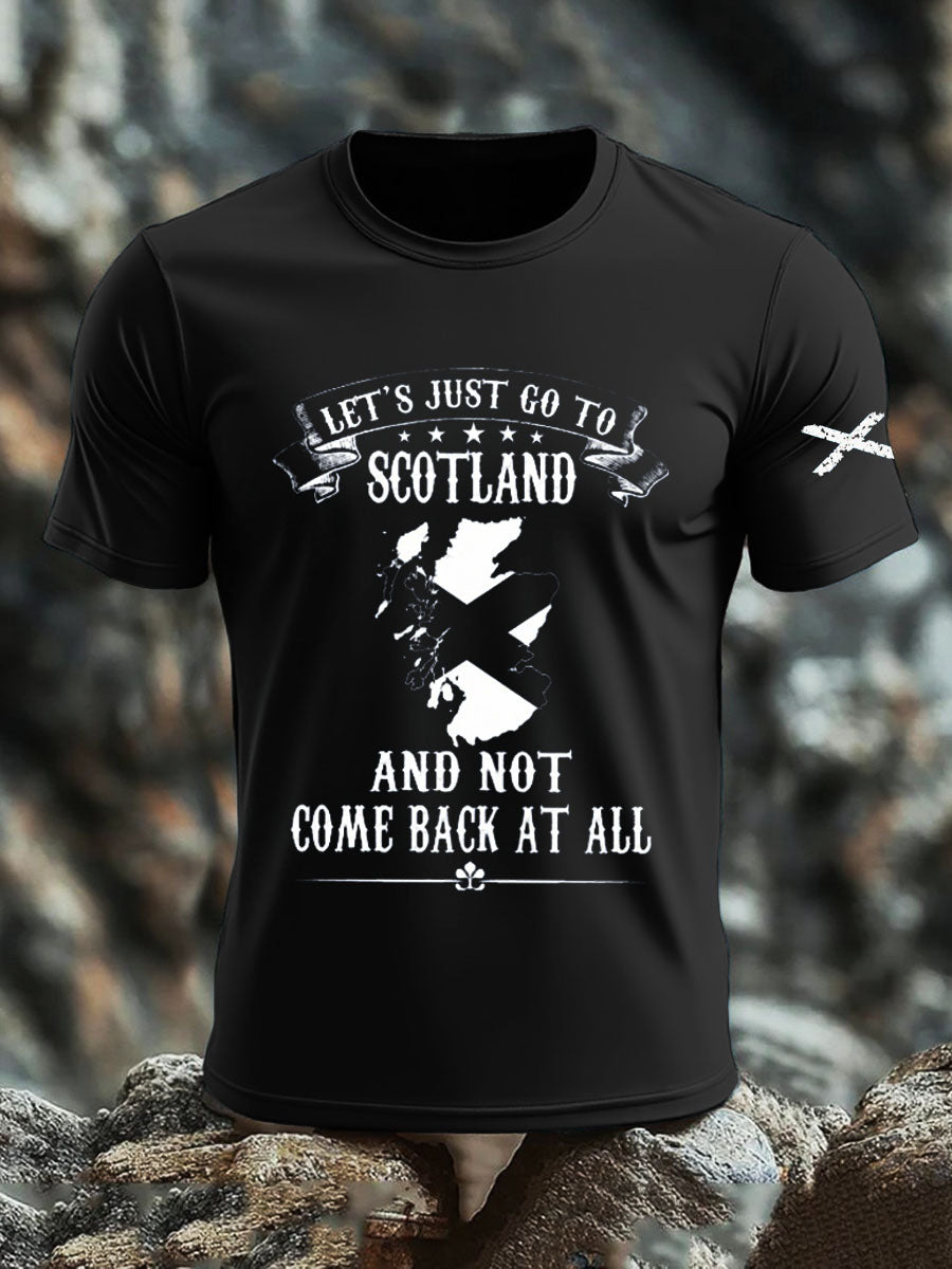 Men's Scotland United Kingdom Imitation Cotton Short-Sleeved Printed T-shirt trupatriotic
