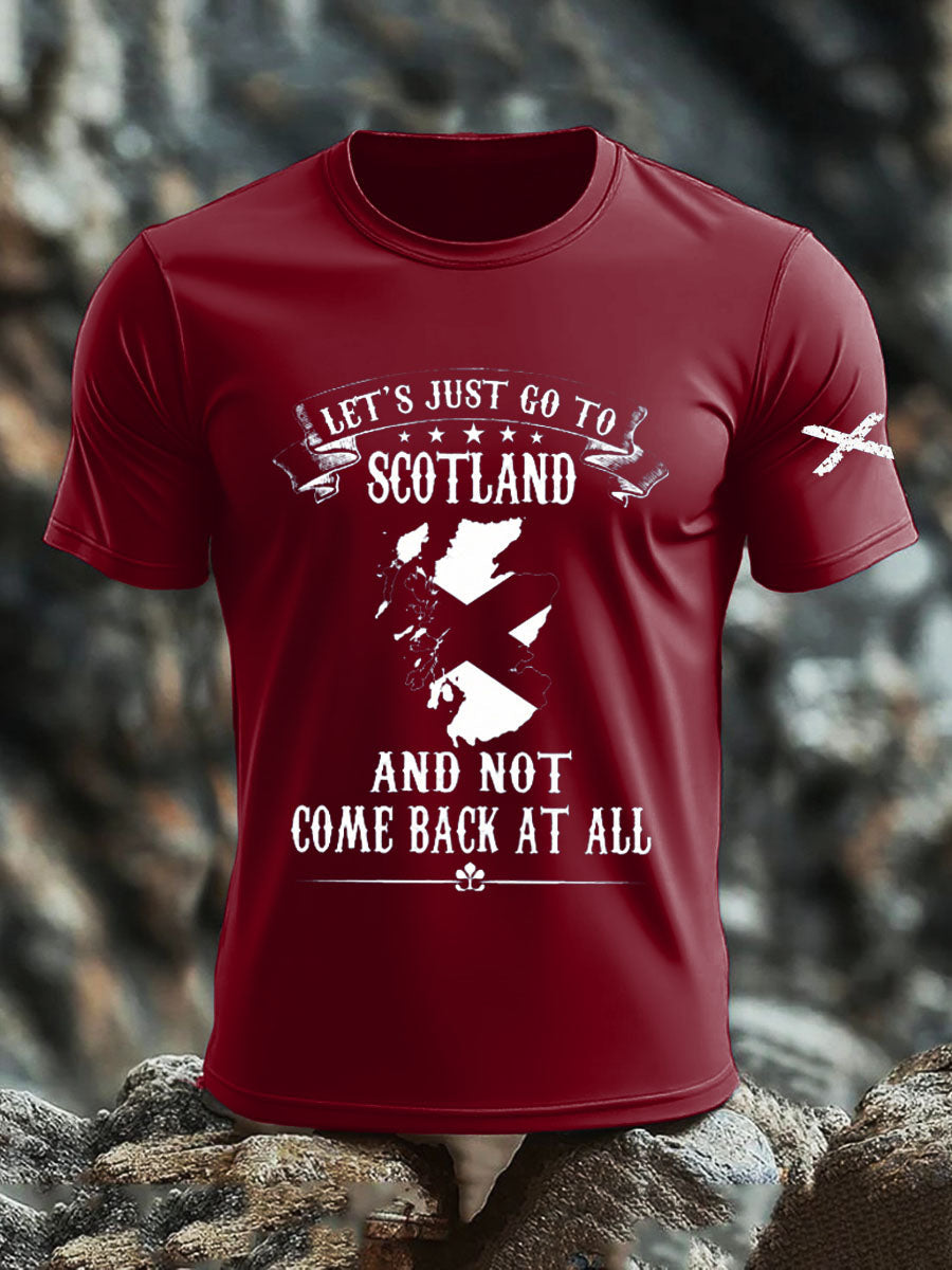 Men's Scotland United Kingdom Imitation Cotton Short-Sleeved Printed T-shirt trupatriotic