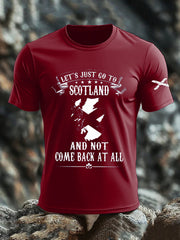 Men's Scotland United Kingdom Imitation Cotton Short-Sleeved Printed T-shirt trupatriotic