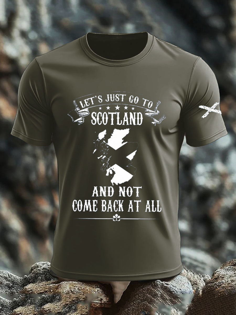 Men's Scotland United Kingdom Imitation Cotton Short-Sleeved Printed T-shirt trupatriotic
