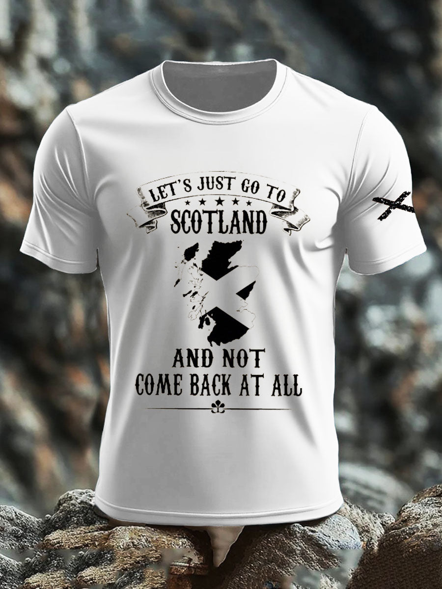 Men's Scotland United Kingdom Imitation Cotton Short-Sleeved Printed T-shirt trupatriotic