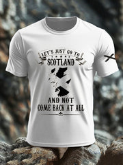 Men's Scotland United Kingdom Imitation Cotton Short-Sleeved Printed T-shirt trupatriotic
