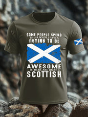 Men's Scotland United Kingdom Imitation Cotton Short-Sleeved Printed T-shirt trupatriotic