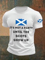 Men's Scotland United Kingdom Imitation Cotton Short-Sleeved Printed T-shirt trupatriotic