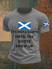 Men's Scotland United Kingdom Imitation Cotton Short-Sleeved Printed T-shirt trupatriotic