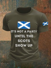 Men's Scotland United Kingdom Imitation Cotton Short-Sleeved Printed T-shirt trupatriotic