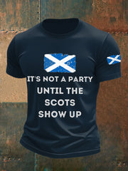Men's Scotland United Kingdom Imitation Cotton Short-Sleeved Printed T-shirt trupatriotic