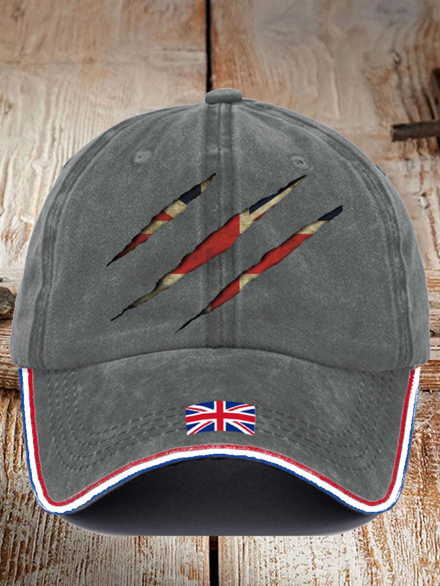 Unisex UK Flag Printed Hat trupatriotic