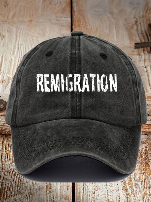 Unisex Immigration Remigration Printed Hat trupatriotic