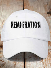 Unisex Immigration Remigration Printed Hat trupatriotic
