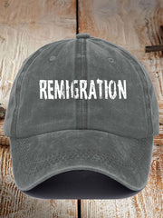Unisex Immigration Remigration Printed Hat trupatriotic